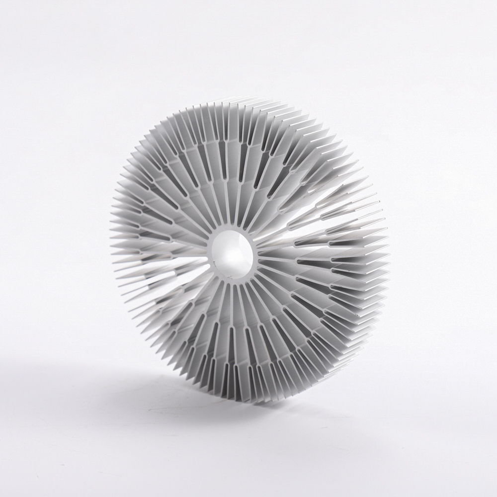 AR111 Spot Light Schwarz Silber Anodiertes Geprägtes Kühlerprofil Radiator Extrusion Aluminium Runder Led Wärmeableiter