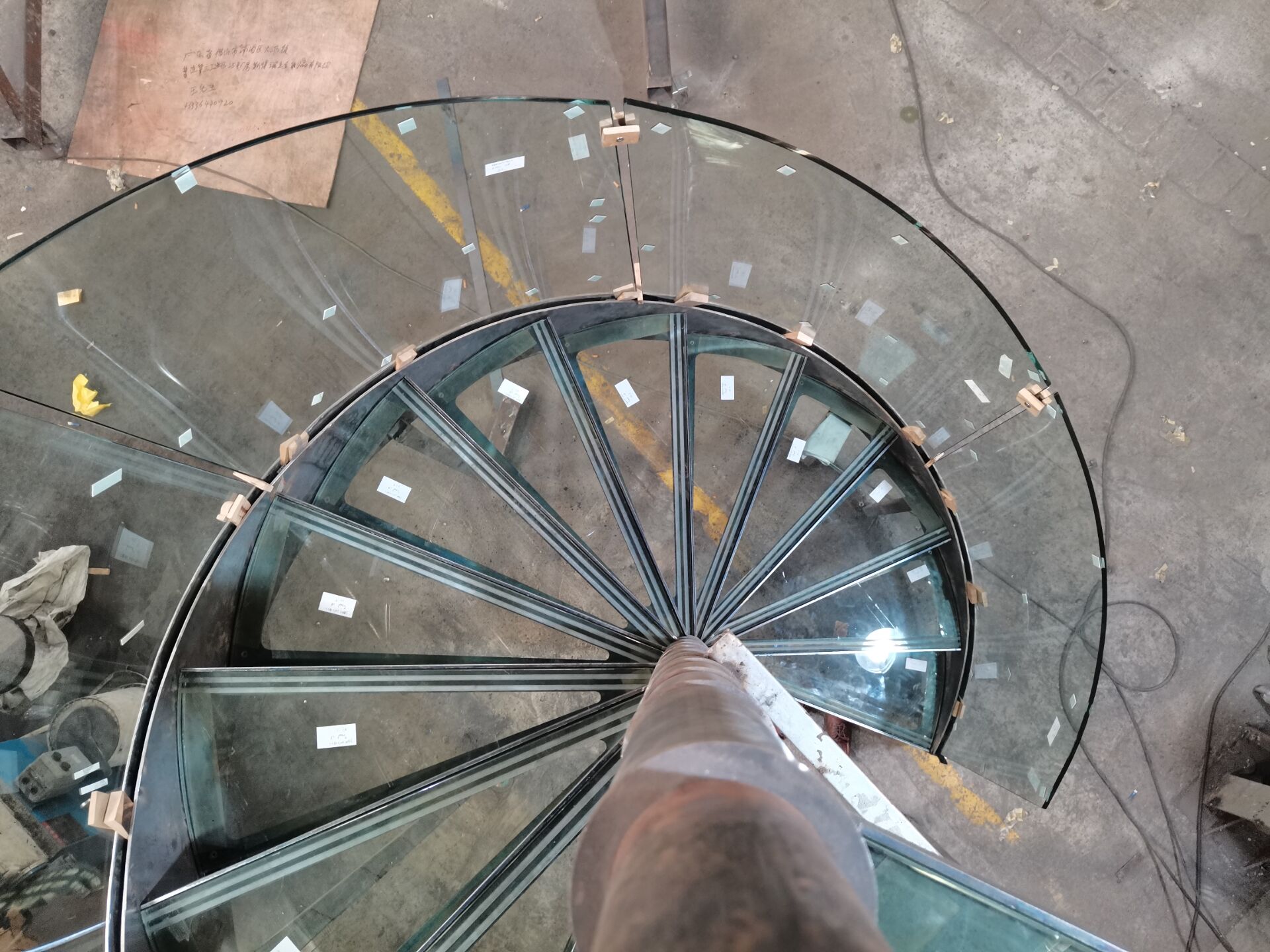 American style modern matte black mono stringer stained wood steps with led lights floating stairs for villa details