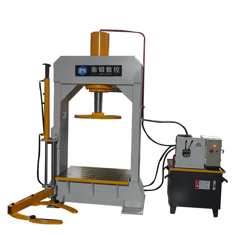 120 ton hydraulic forklift solid tire press machine with lift arm