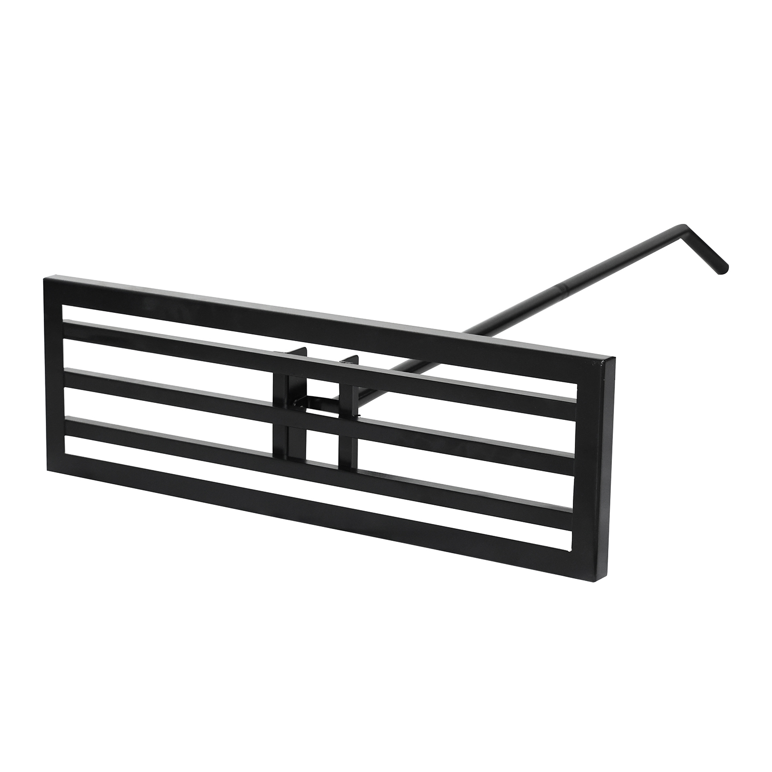 Grasvlakmattend hark, grasvlakmaker met roestvrij stalen lange steel, zware tuinieringsgereedschap voor het egaliseren van grond, zand of aarden oppervlakken, inclusief cadeau van tuinhandschoenen (17x10 inch)