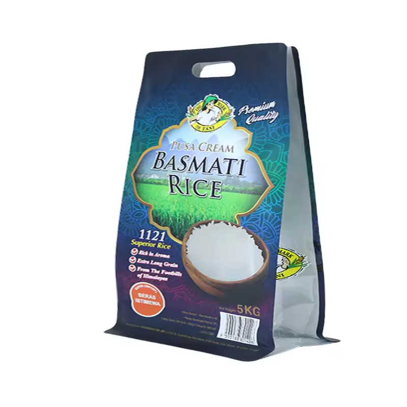 2кг 5кг 10кг 25кг Хранителна класа Оптова куповина Заглавница за ручку Ципер Пластична презаврска Ламинирана паковања пиринча Паковања меса за брашно