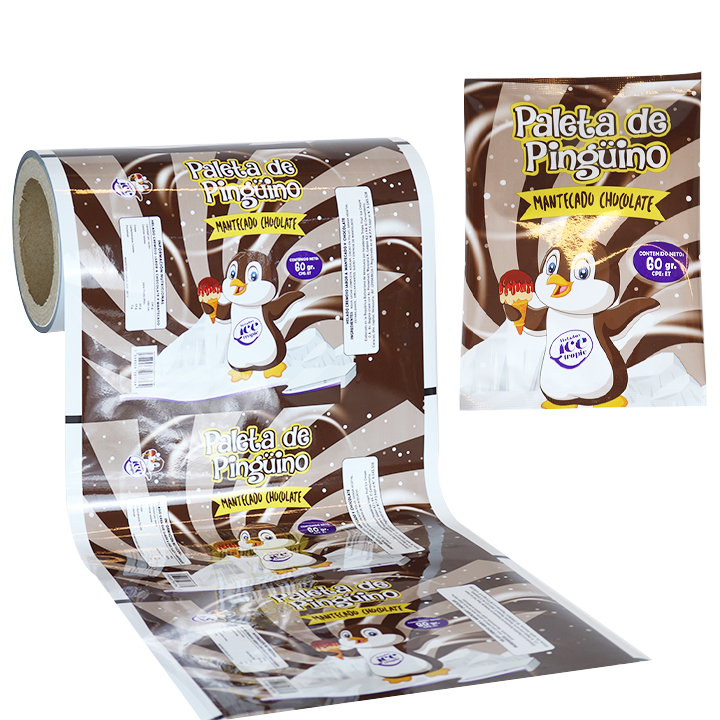 Termički zaključani lepljeni zadnji deo prilagođenog štamparskog biodegradabilnog aluminijumskega sladoleda za ladicu za sladoled s palicom za bar pop ambaliranja u plastične vrećice