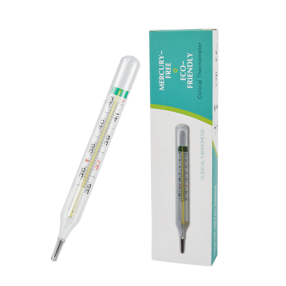 HUAAN Mercury-free Glass Clinical Oral Thermometers,Gallium, Eco-friendly,CRW-1107