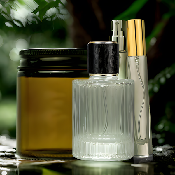 Glass perfume bottle