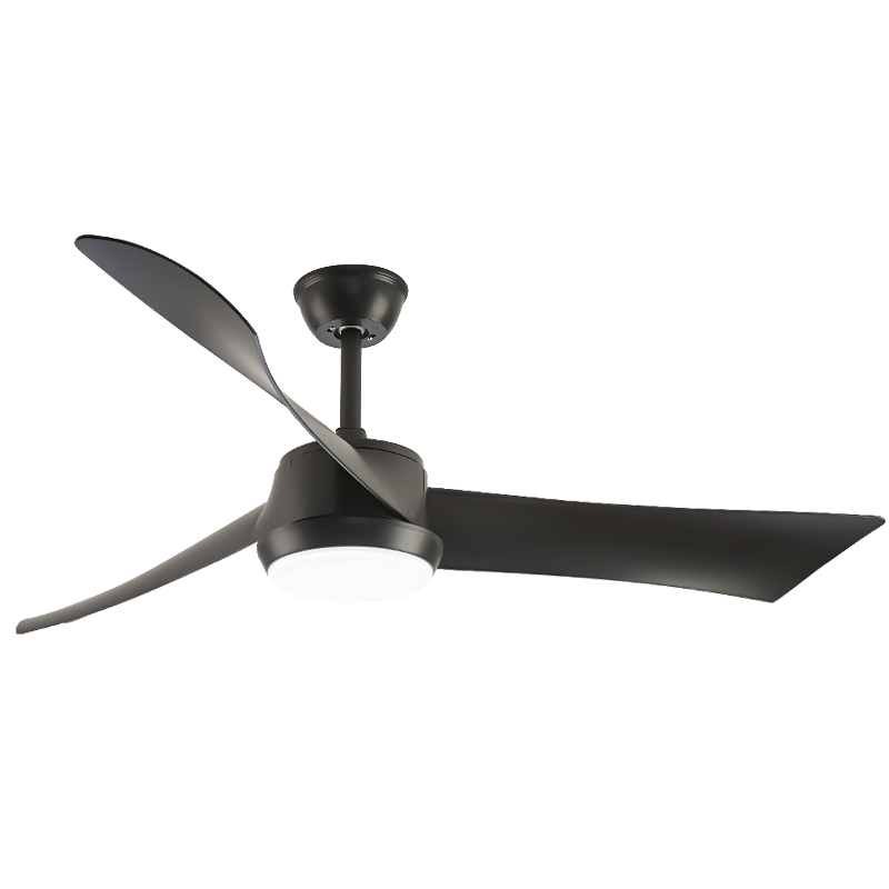 CT07 Modern Living Room Bedroom ABS 3 Blades 52 Inch  Led Ceiling Fan With Light Remote Control