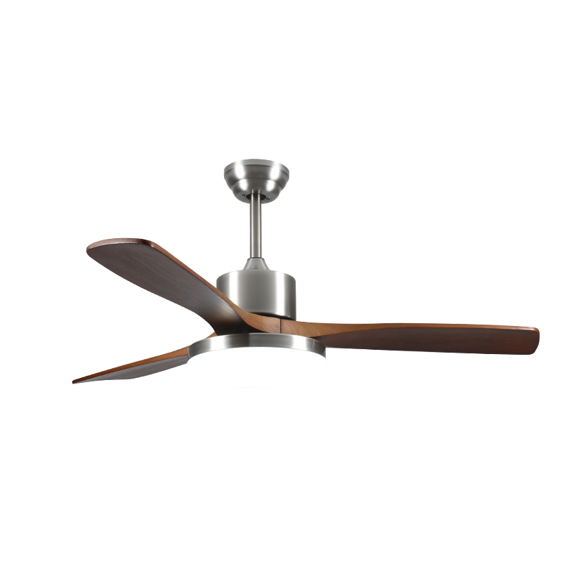Solid Wood Retro Dining Room Fan Lamp Household Intelligent Frequency Conversion Living Room Fan Lamp Full Spectrum Bedroom Integrated Ceiling Fan light