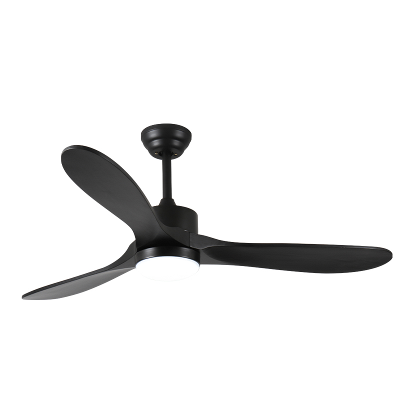 HC684  Fans Lamps Decorative Ceiling Fan Price Electric High Quality Powered White Simple Wooden LED Ceiling Fan Light
