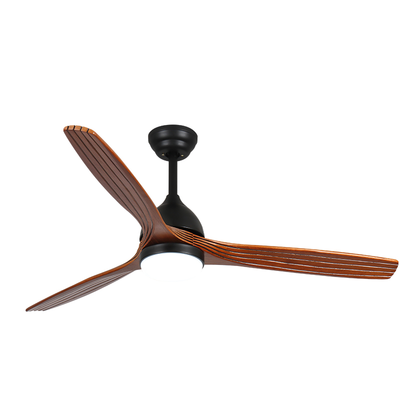 HC695  Fans Lamps Decorative Ceiling Fan Price Electric High Quality Powered White Simple Wooden LED Ceiling Fan Light