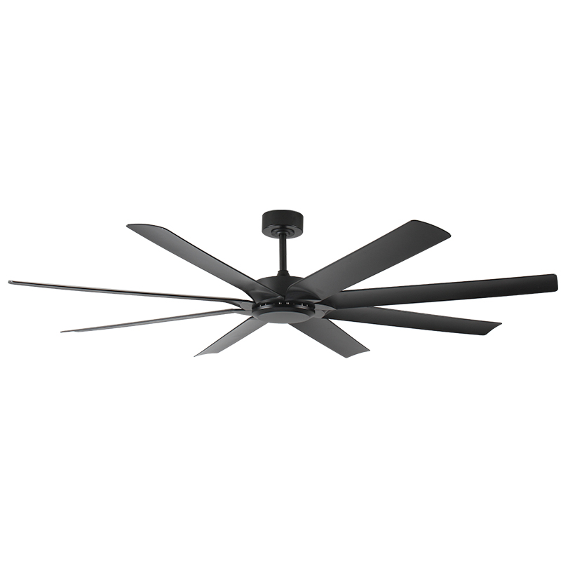 HC631 Factory Price Modern Decorative 52 Inch ABS Blades DC Motor Energy Saving Black Ceiling Fan Light