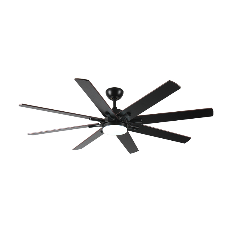 HC634 Factory Price Modern Decorative 52 Inch ABS Blades DC Motor Energy Saving Black Ceiling Fan Light