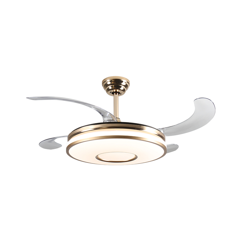 Invisible Ceiling Fans Space Saving Retractable Blades With LED Lights