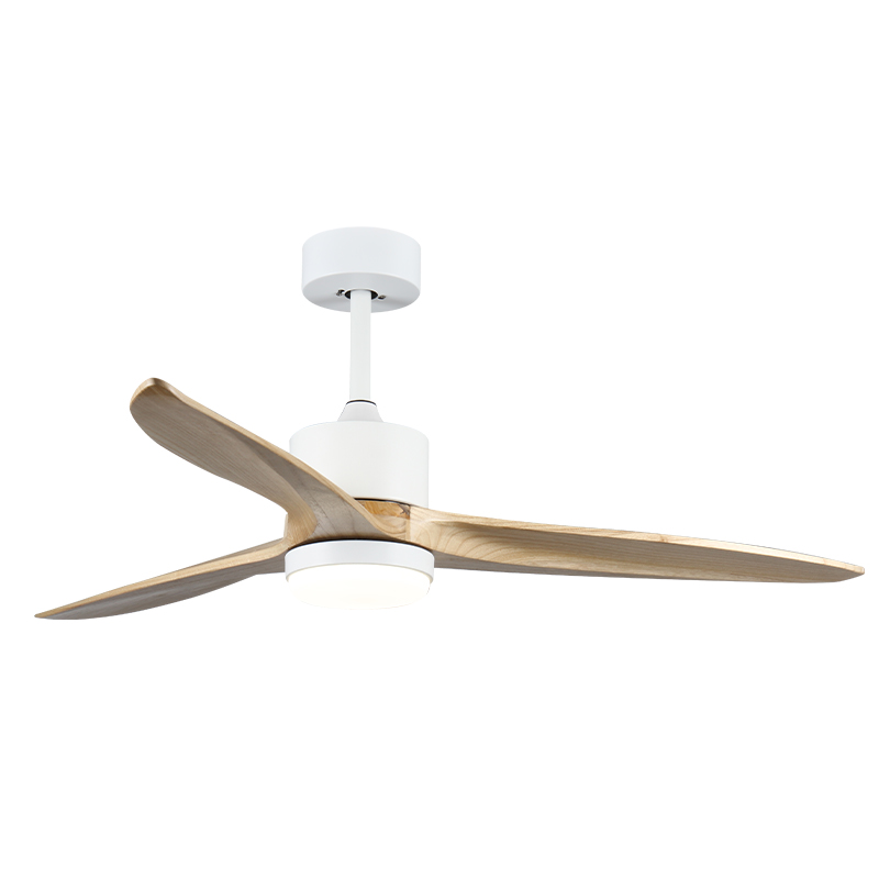 HC 532 Solid Wood Retro Dining Room Fan Lamp Household Intelligent Frequency Conversion Living Room Fan Lamp Full Spectrum Bedroom Integrated Ceiling Fan Lamp