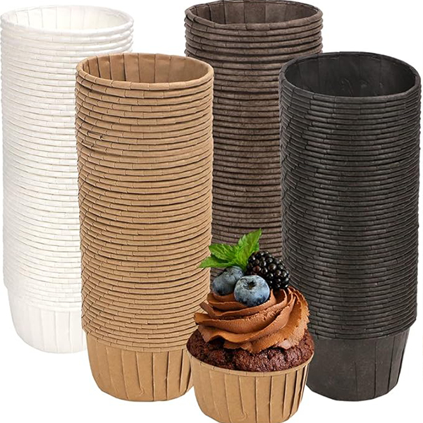 Hochong turli o'lchamdagi pishiriq stakanlari, Issiqlikka chidamli nojixta qog'oz pishirish stakanlari pishiriqlar uchun