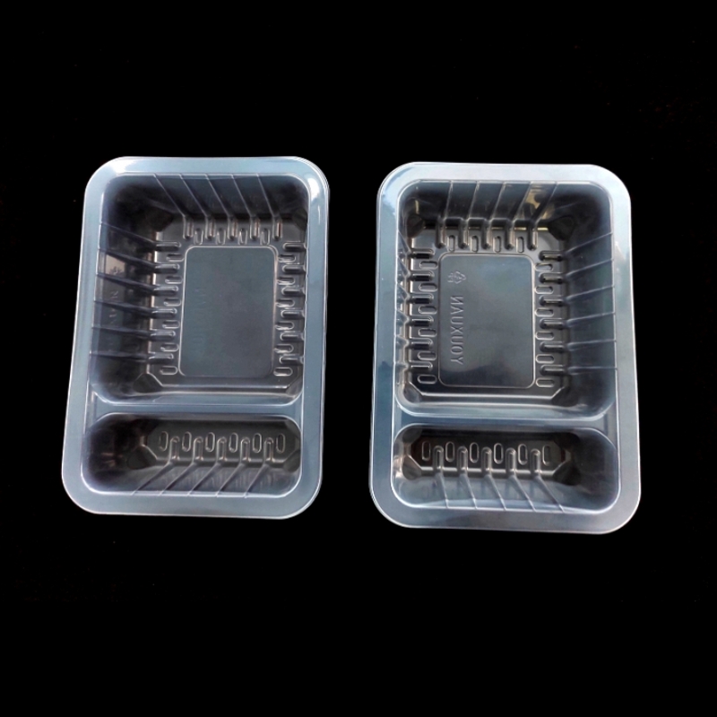 Clear 2 Compartment Tray-2014