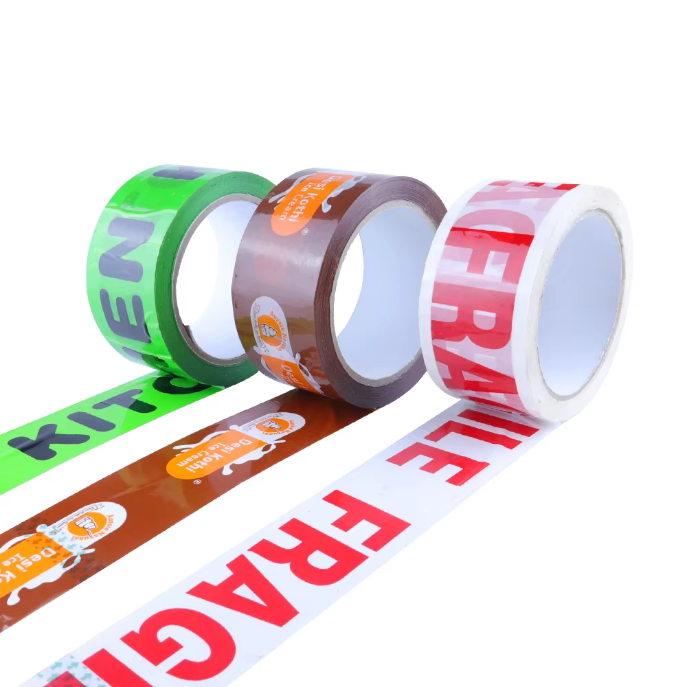 Tem logo tùy chỉnh Bopp Giòn In Shipping Packaging Tape Độ bám dính mạnh Tapes đóng gói in
