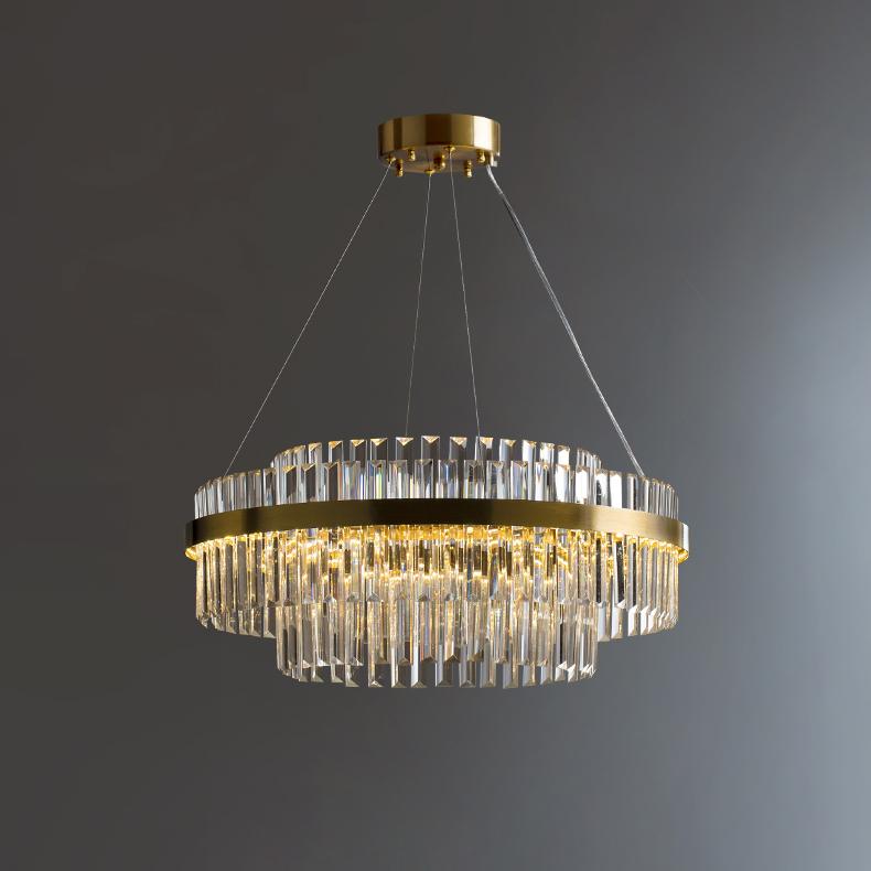 P9297 Crystal copper chandelier designer living room dining room bedroom villa lamps pendant lamp