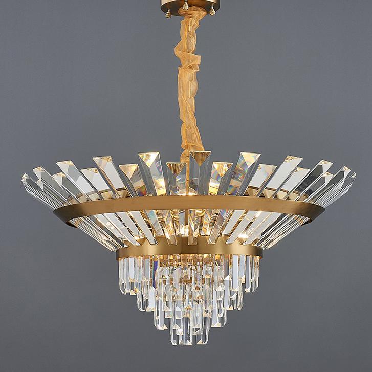 P8035 Classic living room dining room European modern LED crystal chandelier