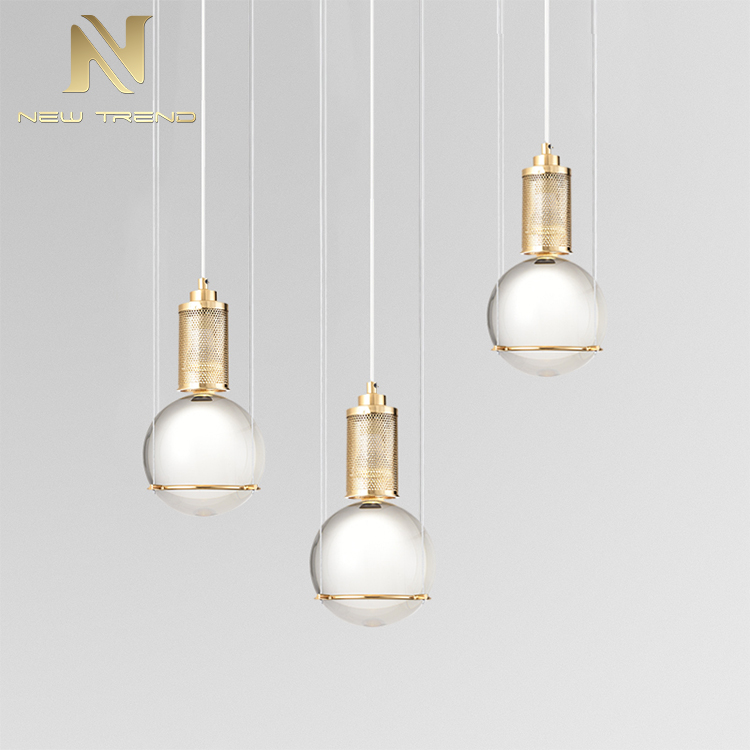 PMU8679 Professional quality indoor decoration modern crystal ball led chandelier pendant lamp