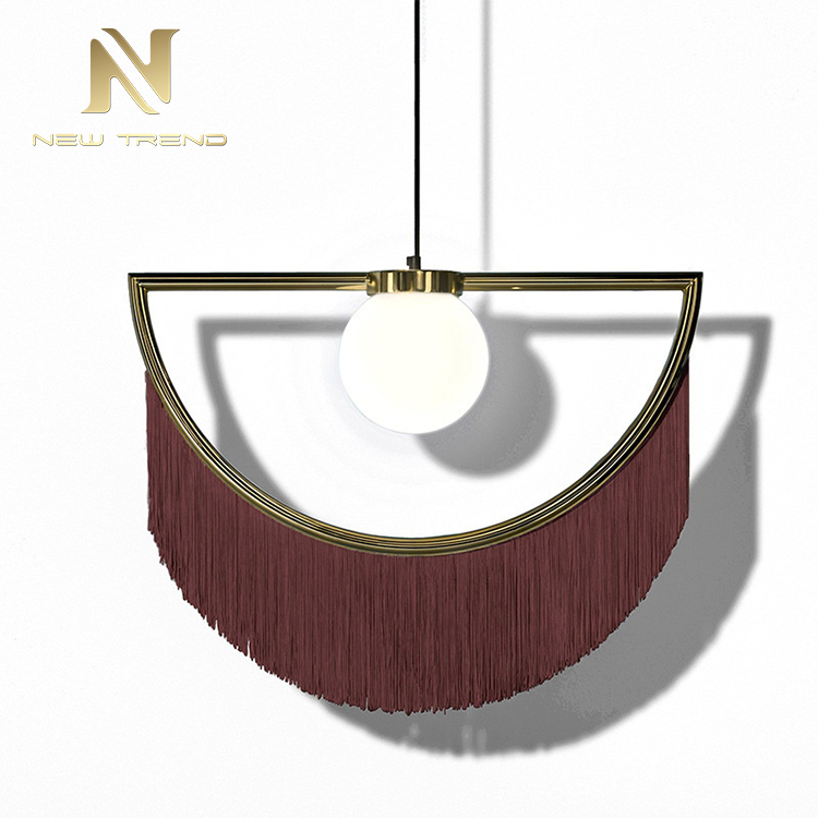 PKD801 Modern design residential decoration chandelier tassel Wedding modern led pendant lamp 