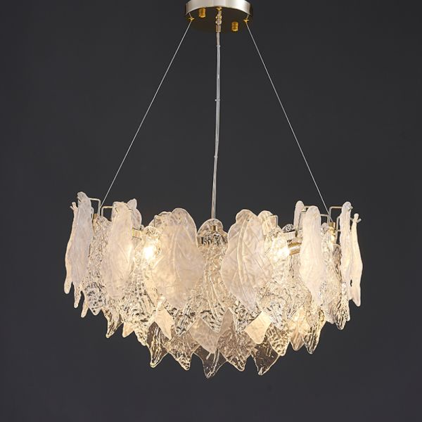 P20443 Glass leaf chandelier designer living room dining room bedroom villa lamps pendant lamp 