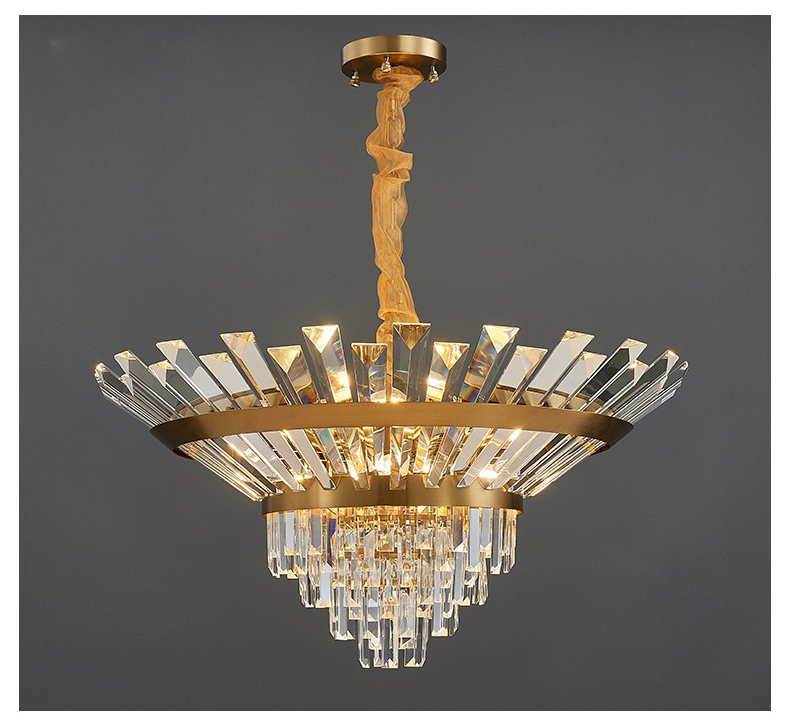 P8035 Classic living room dining room European modern LED crystal chandelier