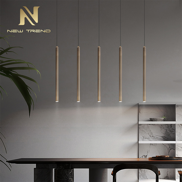 PD8210 Modern indoor decoration ceiling pendant light acrylic round tube led chandelier