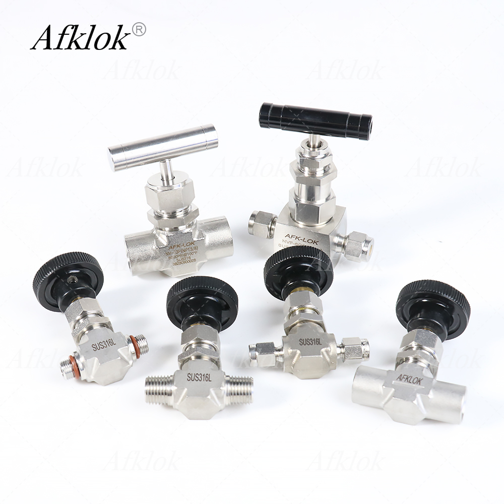 Zawór igłowy o wysokiej precyzji 1/8 1/4 3/8 1/2 cal Męski/Damski Ferrula 3000psi 6000psi SS316L do dokładnej kontroli przepływu, certyfikowany ISO