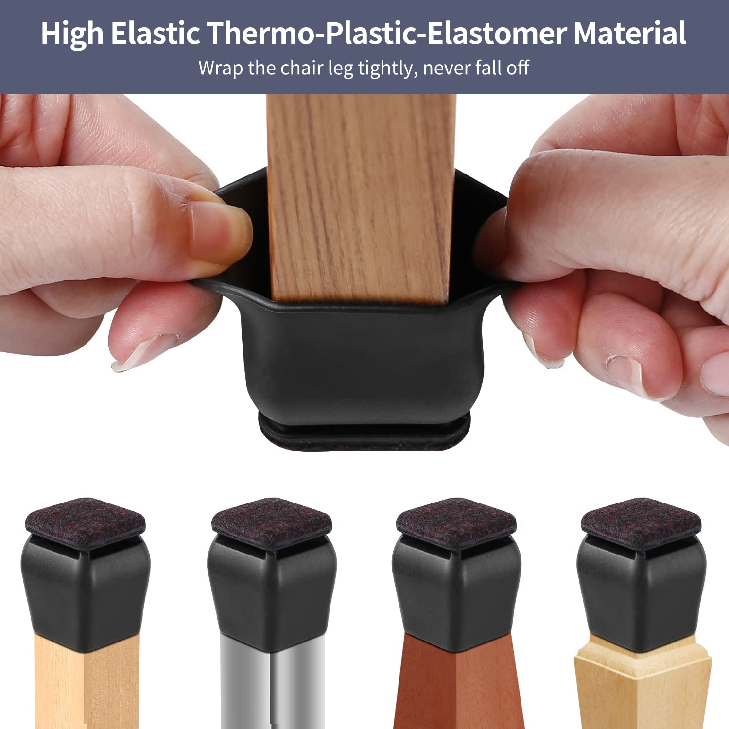 Durable Chair Leg Caps for Office and Home Furniture Protection