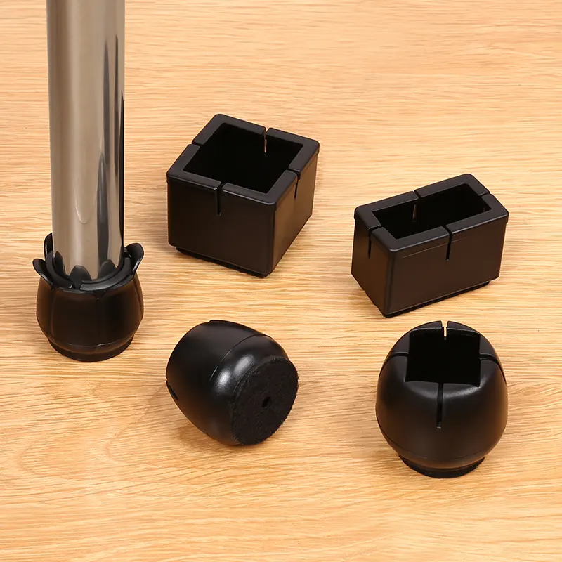 Table Chair Legs Pads Felt Pads Furniture Feet Cover Black 4PCS Square Round Rectangular Hardware Wood Floor Protector