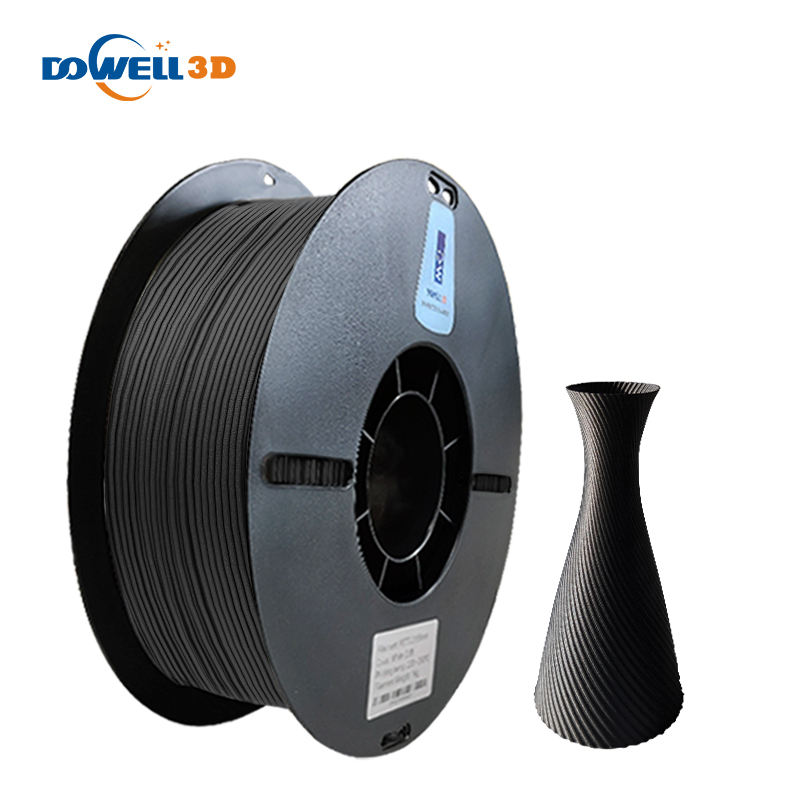 Khaasada Sareeyn ee PETG CF 3d Filament Carbon Fiber La kala saaray Madowgiis Laga saaraa Buluugida 1.75MM 1KG
