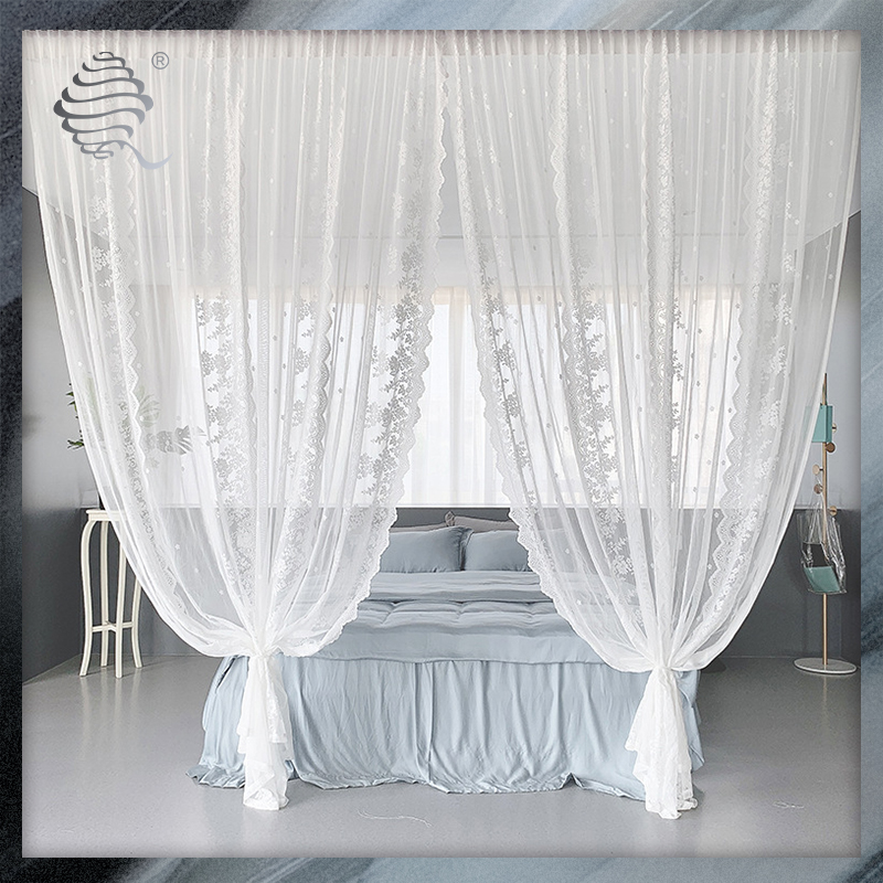 kain gorden renda untuk kamar tidur