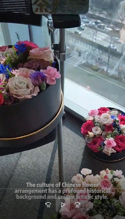 326: A special afternoon of ladies doing flower arrangement