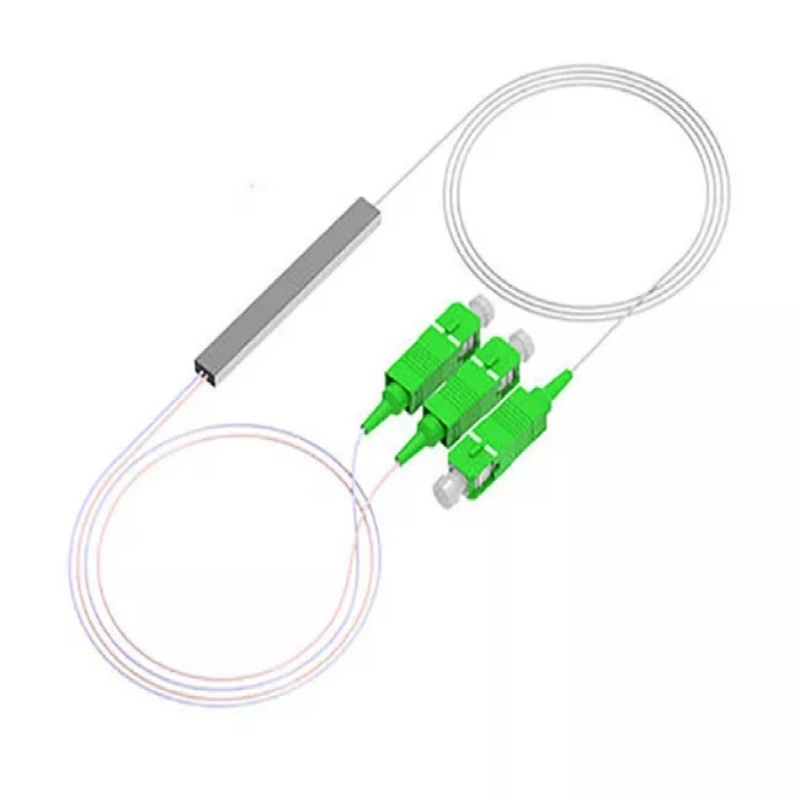 1 x 2 PLC Fiber Splitter, Splice/Pigtailed ABS Module, 2.0mm, SC/APC, Singlemode