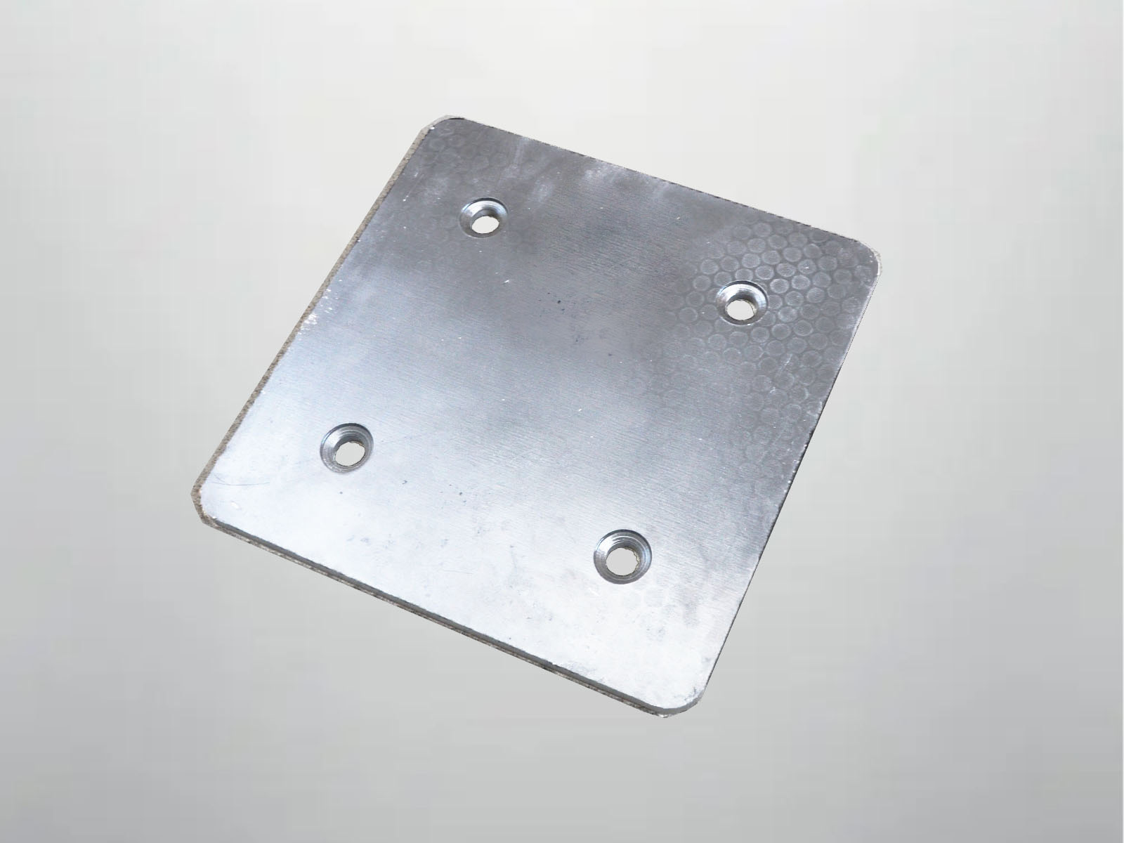 ספארטן אובסטקל 12inx12inch לוח בסיס שטוח מאלומיניום - כסף