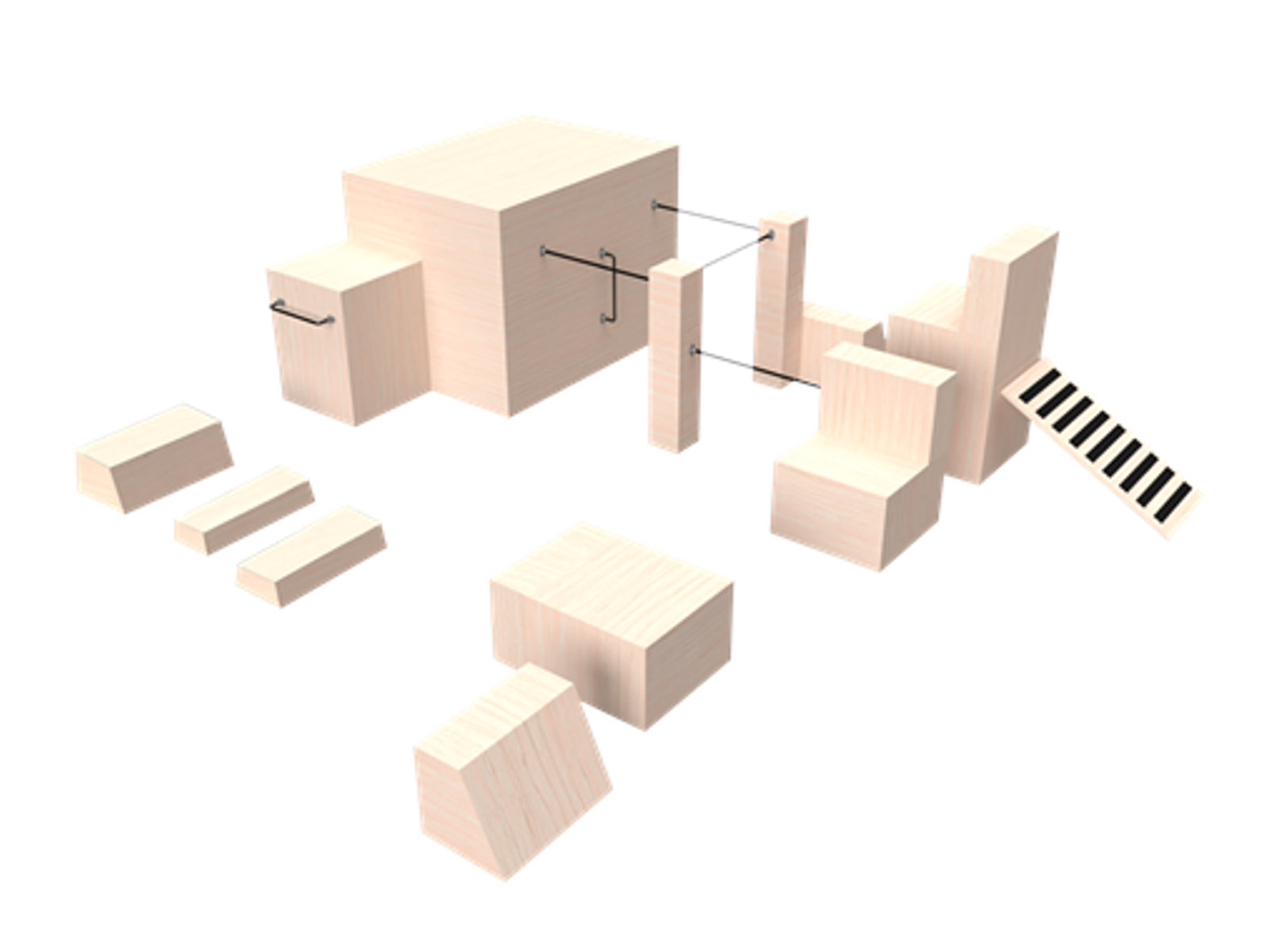 Parkour Integrated Obstacle System Parkour Mega Package China obstacle supplier