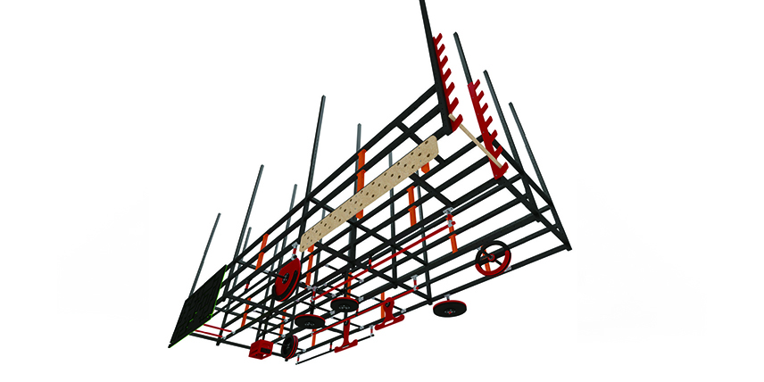 Outdoor Ninja Warrior Obstacle Course Equipment