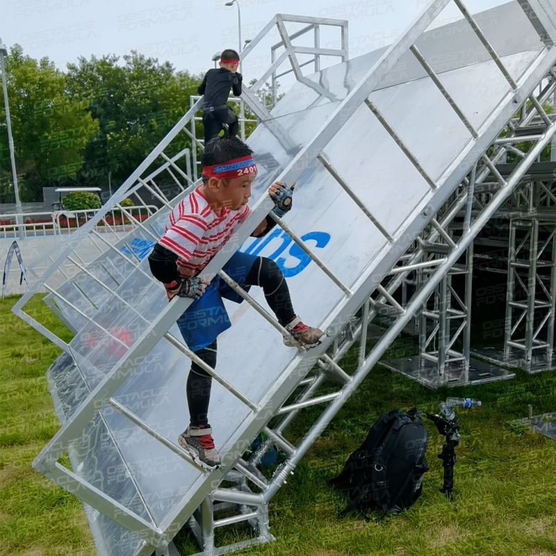 3K Fun Run OCR Course children Slip Wall Running Obstacle 