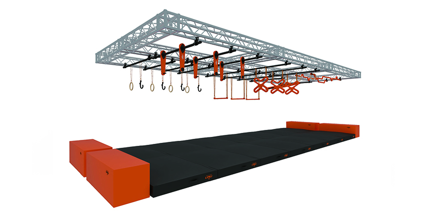 Obstacle Formula Large Multi Level 3×3 Hot Sale American Ninja Warrior Obstacle Course for Adult and Teen