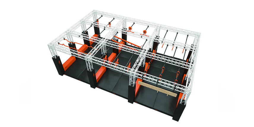 Flying Bar Salmon Ladder Ninja Warrior Obstacle Course