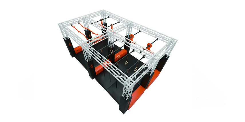 Ninja Warrior Obstacle Course Amusement Park / Indoor Ninja Warrior Trampoline Park
