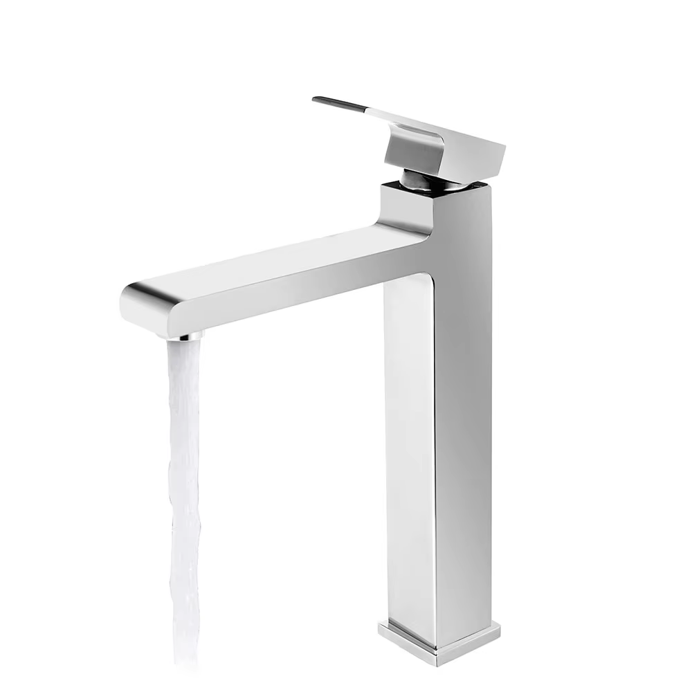 Ერთი მხრივი მოდერნული ბანიოს კვადრატული ბრასის წყალის დატოვების საფუძველი მიქსერი