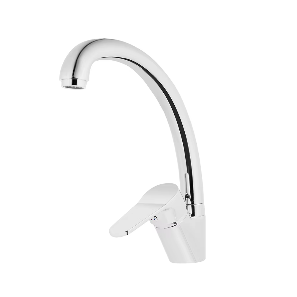 Szinkronos Olcsó Egyszárú Csap fehér konyha csap hős és hideg víz keverő lehúzható konyha csap a mosógépre