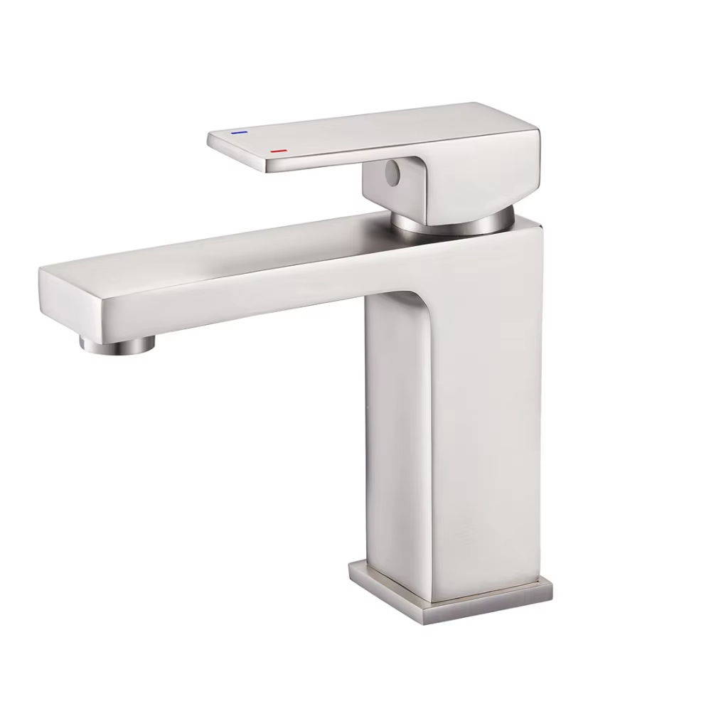 Vízcsap nemesfém egy lyukas mosdócsap fogadoházi csap ropogó níkel négyzetes tap