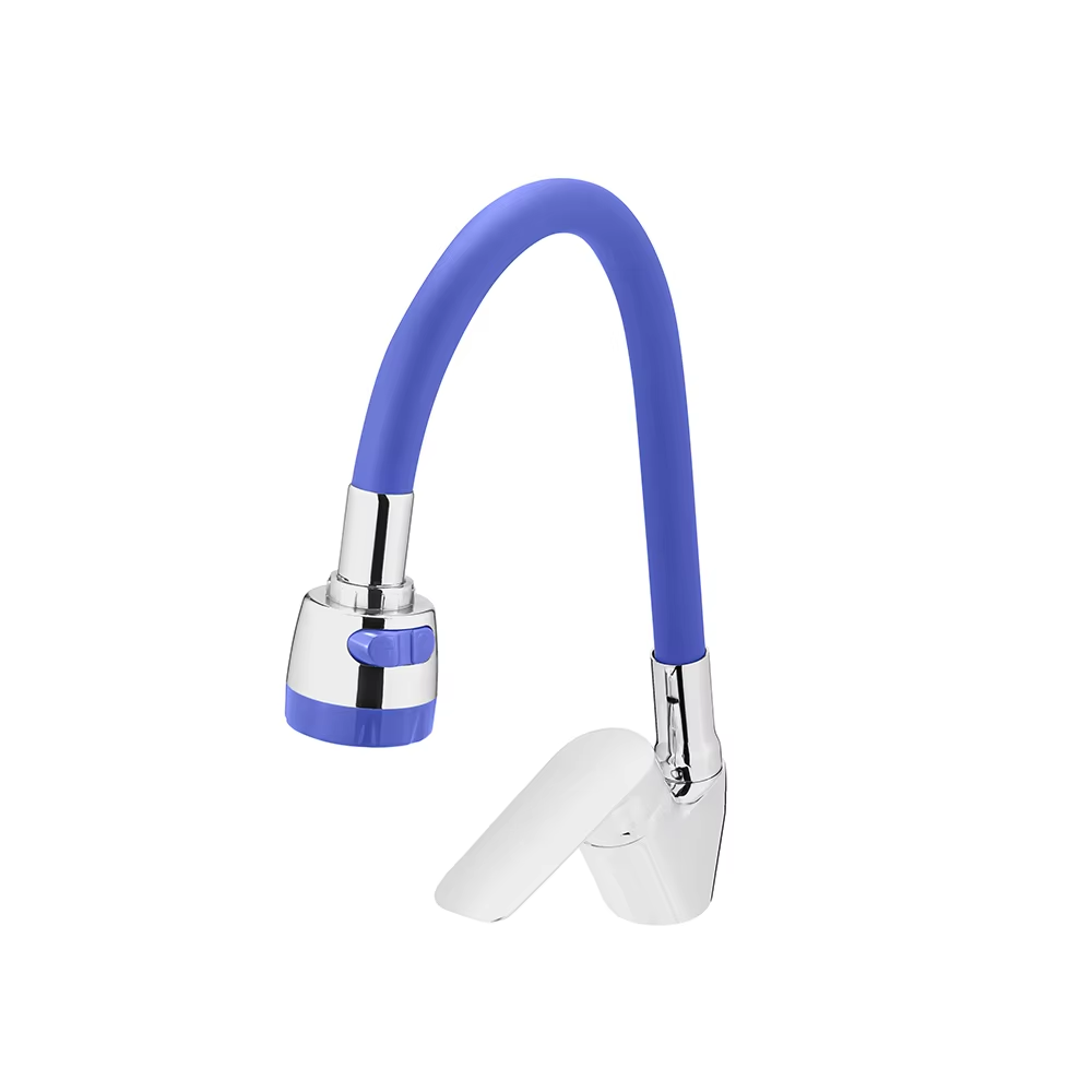 Ახალი მოდა სამზარეულო საწყარის ბარათები საღარეთად მონტაჟი სველი როტაცია ცივი წყალი გრაფიკული დიზაინი ლურჯი სილიკონის გარემო საჭე საწყარის თავით