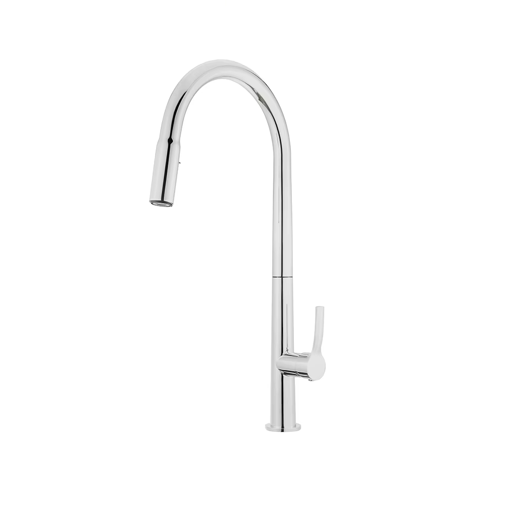 Ერთი დასაჭერის რძინა სტილის მატი შავი სამზარეულო წყალქანა სამზარეულო სინკის წყალქანა გამოვლით სპრეითით