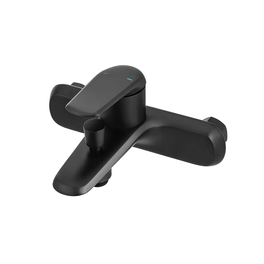 Მრავალჯერადი სალ გაფრინვის ტესტი გაფრინილი ზედა გამოსახულება Chromed Wall Mount Hot And Cold Water Tub Faucets Bath Mixer Faucets Shower Set