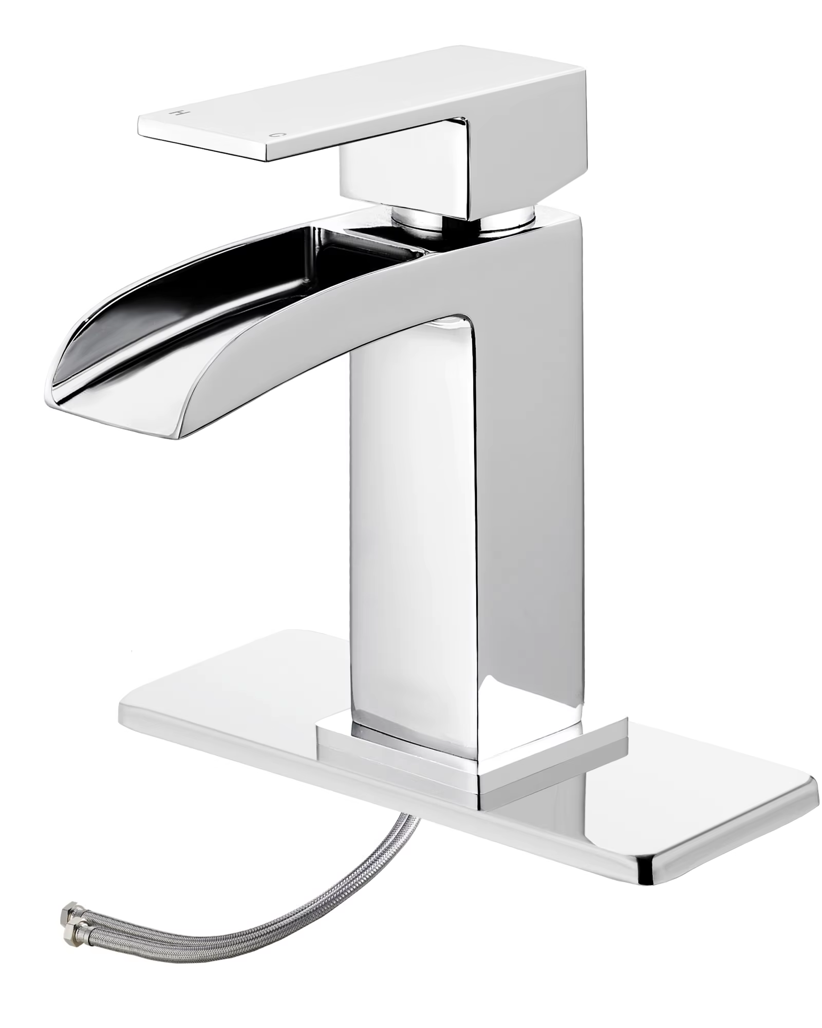 Црна термостатичка једнохранџер месинги водопад базен купатило рачно купатило душ миксер кранов комплет