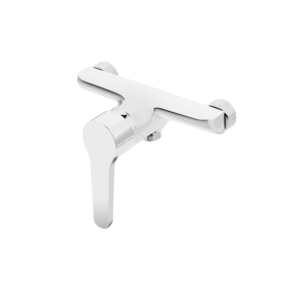 Besplatan uzorak, crni zidno montiran kran za hladnu i toplu vodu, mixer za kuvanje i duš