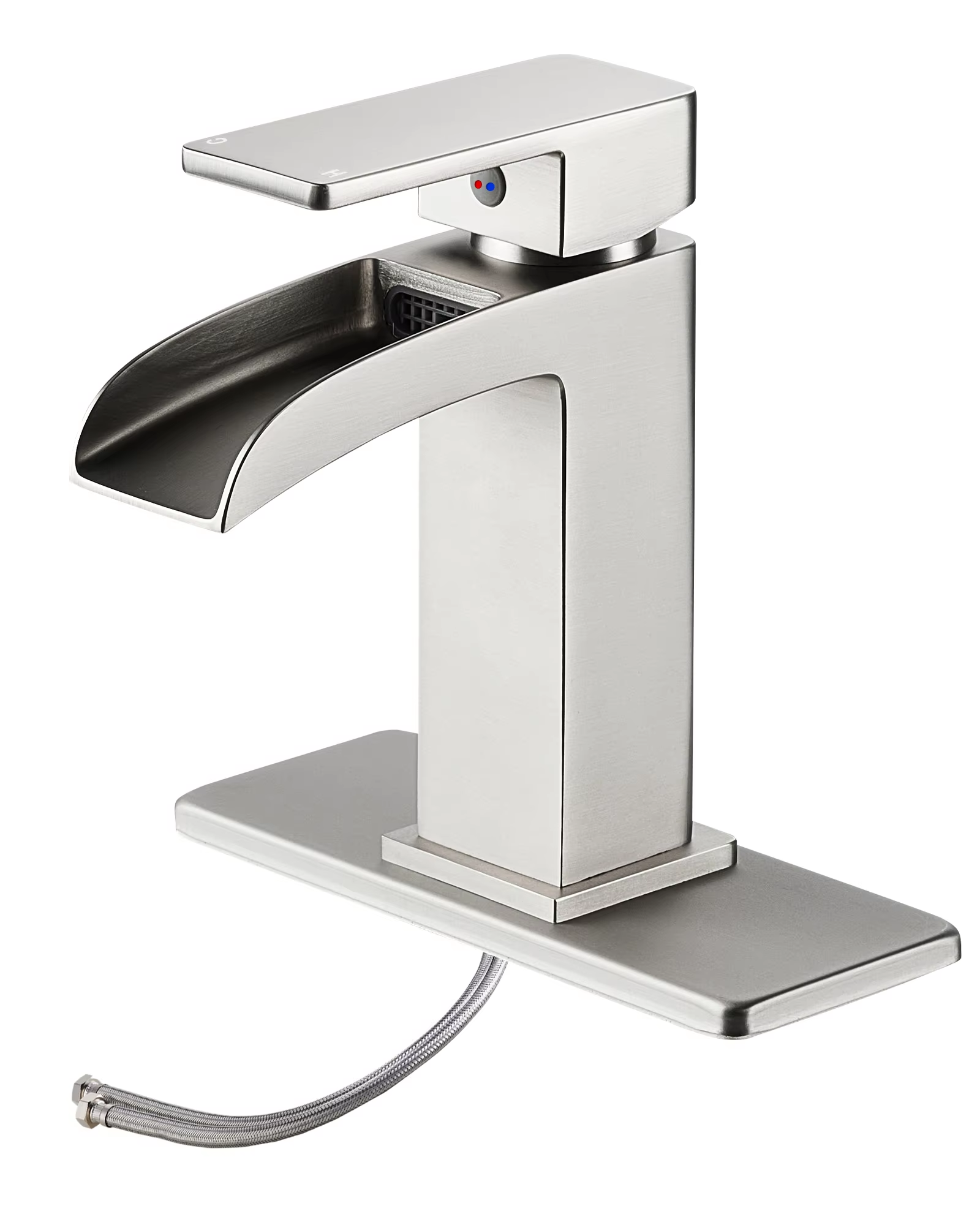 Црна термостатичка једнохранџер месинги водопад базен купатило рачно купатило душ миксер кранов комплет