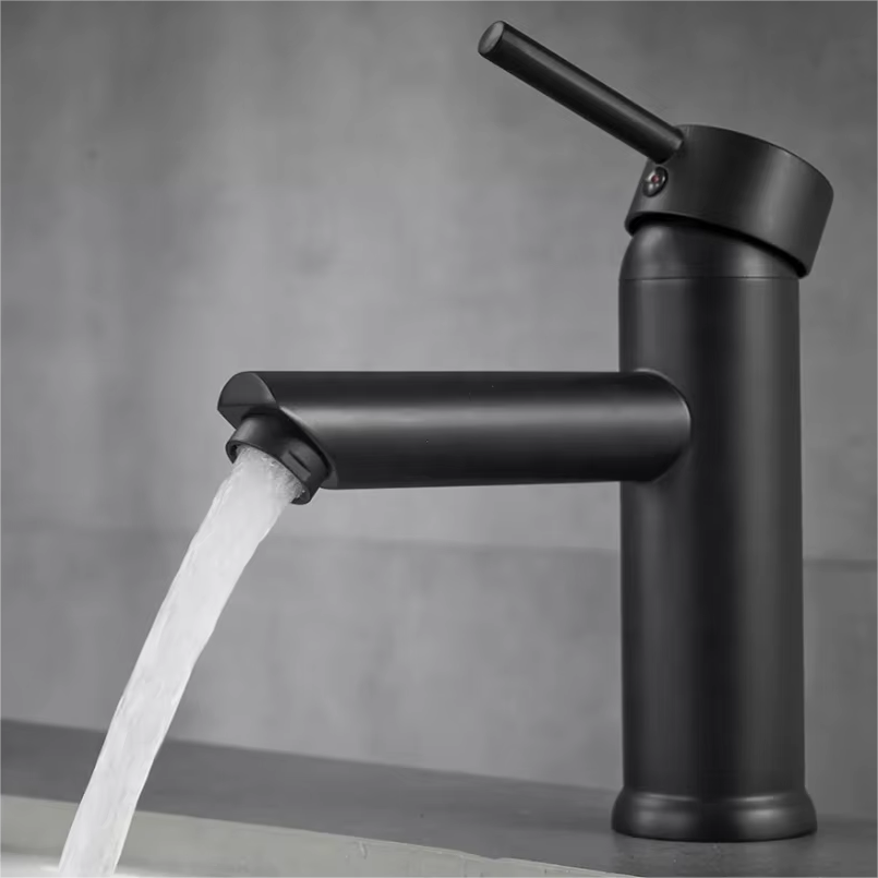 עיצוב חדש גוף ברזל יד אחת שפכון אמבטיה שחור Mixer אמבטיה